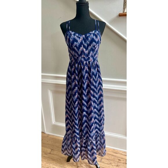 Maxi American Eagle sundress with a crisscross adjustable spaghetti strap size S - Picture 1 of 9